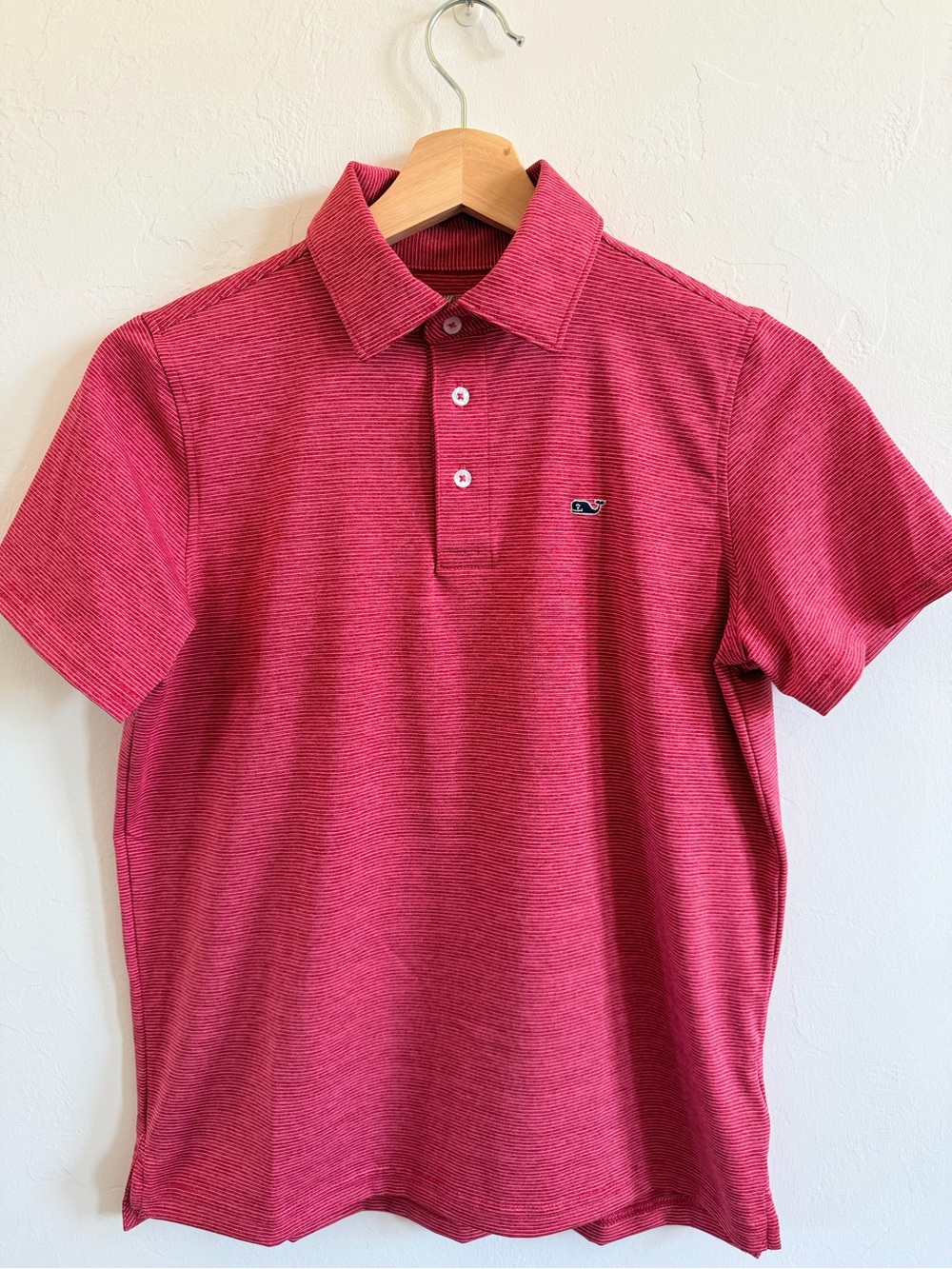 Vineyard Vines Heathered Raspberry Polo